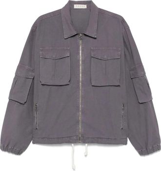 Paura Multipocket Pruimen Jas - Heren - Zomerjassen - Paars - L - Jassen