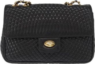 Bally Pre-owned Shoulder Bags, female, Black, Size: ONE SIZE Pre-owned Leather Shoulder Bag