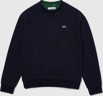 Lacoste Womens Crewneck Sweatshirt in Navy Cotton - Size 10 UK