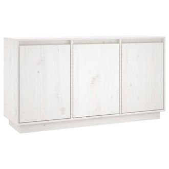 Berkfield Home Sideboard White 111x34x60 cm Solid Wood Pine | Size: 111 x 34 x 60 cm