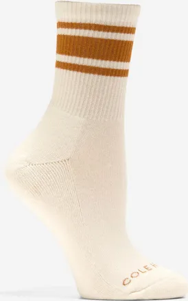 Cole Haan Womens Ribbed Mid Crew Socks - White