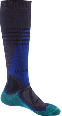 Bridgedale Ski Midweight Merino Performance Sock - Mens, Navy/Petrol, M, Navy/Petrol, Medium