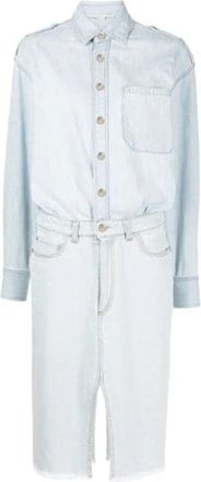 Stella McCartney Denim Overhemdjurk - Dames - Shirt Kleedjes - Blauw - XS - Denim - Kleedjes
