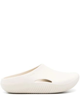 Crocs logo-embossed round-toe slides - Neutrals