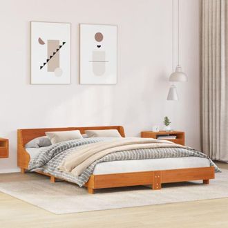 vidaXL Vidaxl - Letto senza Materasso Marrone Cera 120x190 cm in Legno di Pino