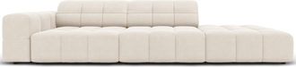 BLOOMINGLOFT 3-Sitzer Design Sofa Chicago mit Ottomane rechts, Samtbezug