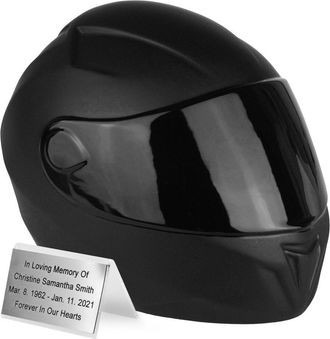 OEM Urna Funeraria De Cer&aacute;mica Con Forma De Casco De Motocicleta. Urna Funeraria De Cer&aacute;mica Con Forma De Casco De Motocicleta