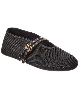 Alaia Ala&iuml;a Paper Straw Ballet Flat