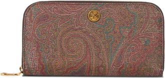 Etro Arnica Paisley Jacquard Zip-Around Wallet