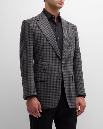 Tom Ford Mens Damier Shelton Sport Coat