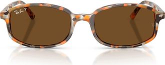 Ray-Ban 54mm Polarized Irregular Sunglasses in Havana Brown Grey /Brown at Nordstrom