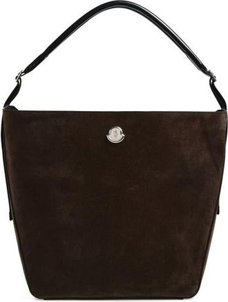 Moncler Carlo Leather Hobo Bag in Brown at Nordstrom
