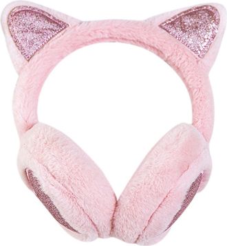 Generic Ear Muffs Girls Earmuffs Winter Accessories Fluffy Plush Adjustable Adults Outdoor Thermal Ear Warmer Skiing Running Cat Ears Covers Protector from Wi