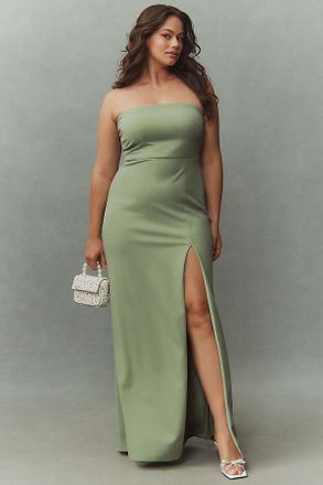 BHLDN Adalynn Strapless Stretch Crepe Maxi Gown