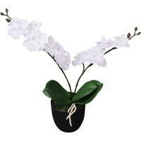 OEM Orqu&iacute;dea Artificial Con Maceta Blanca De 30 Cm - Crezuo
