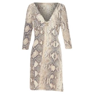 Roberto Cavalli Lace Detail V Neck Dress