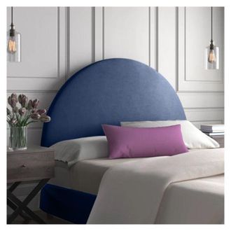 Casa Echo Blue Plush King 26 inch Strutted Headboard