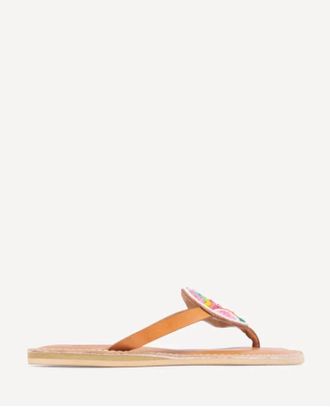 Laidbacklondon Womens Boa Flip Flops In Multicolor