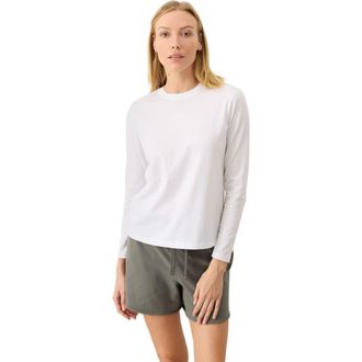 Pact Organic Cotton Softspun Essential Crewneck Long Sleeve Tee in White at Nordstrom, Size Xx-Large