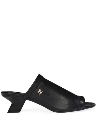 Courr&egrave;ges Sculpted Heel Peep Toe Sandals