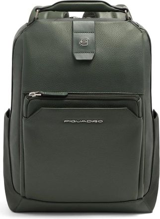 Piquadro Leren Reistassen Rugzak voor 14-inch Laptop - Heren - Rugzakken - Groen - ONE Size - Leer - Tassen