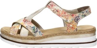 Rieker Sandalen Plat - Dames - Sleehakken - Beige - 42 EU - Schoenen