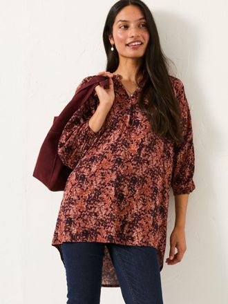 Fat Face FatFace Charlie Dusky Purple Vintage Texture Tunic