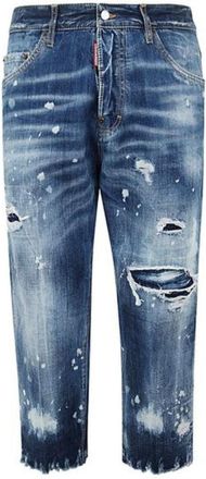 Dsquared2 Mens Boston Jean Style Dark Blue Denim Pants Cotton - Size 34 (Waist)