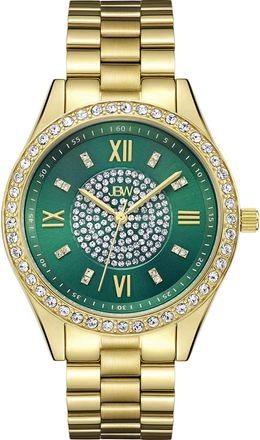 JBW Mondrian Green Diamond Dial 18kt Gold-plated Ladies Watch J6303E