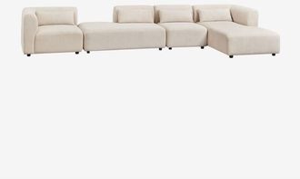 Sklum Sofá modular chaise longue derecho de 4 piezas con diván Fogler SKLUM