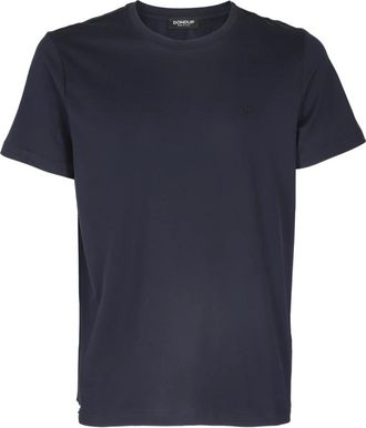 Dondup Jersey T-Shirt - Heren - T-shirts - Blauw - 2XL - Katoen - Tops