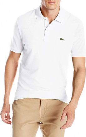 Lacoste Classic Pique Slim Fit Short Sleeve Polo In White