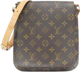 Louis Vuitton Pre-owned Cross Body Bags, female, Brown, Size: ONE SIZE Pre-owned Vintage Canvas Cross Body Bag