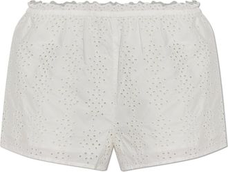 Poss&eacute; Harriet Katoenen Short - Dames - Bermuda - Wit - S - Katoen - Korte Broeken