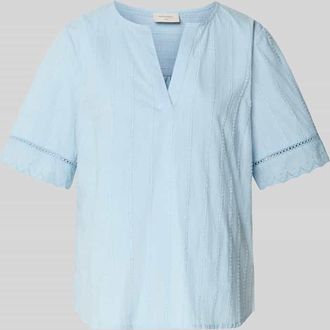 Freequent Regular Fit Bluse mit V-Ausschnitt Modell Ane in Hellblau, Gr&ouml;&szlig;e XXL