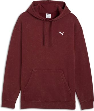 Puma Kapuzensweatshirt PUMA ESS ELEVATED RELAXED WASH HOODIE FL, Herren, Gr. XL, rot (ruby shimmer), Fleece, Obermaterial: 66% Baumwolle, 34% Polyester, be