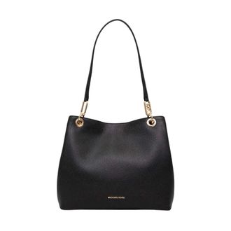 Michael Kors Kensington Large Pebbled Leather Tote - Dames - Tassen - Zwart - Maat: ONE Size Leer