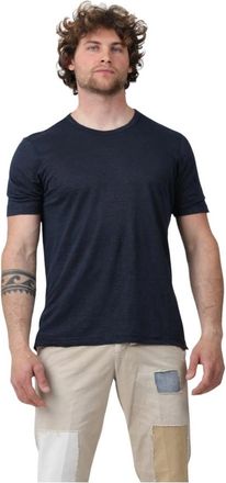 Gran Sasso Ronde Hals T-Shirt - Heren - T-shirts - Blauw - L - Tops