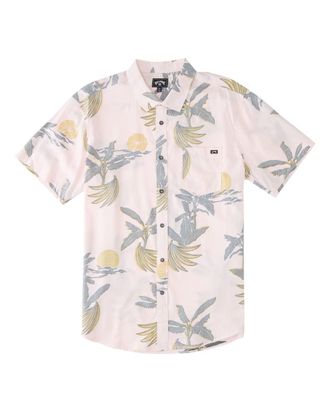 Billabong Mens Classic Sundays Short Sleeve Shirt - Pink