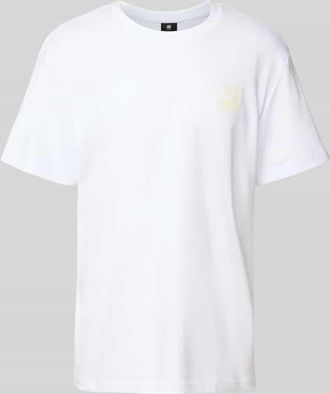 G-Star T-Shirt mit Label-Print in Weiss, Größe XXL