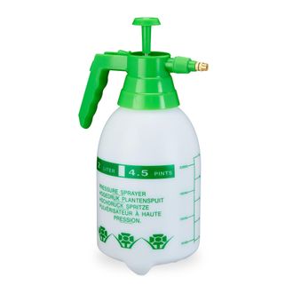 Relaxdays 10 Pulverizadores A Presi&oacute;n, Boquilla Regulable, Riego Plantas, Pesticidas, Producto Limpieza, Atomizador 2l, Verde