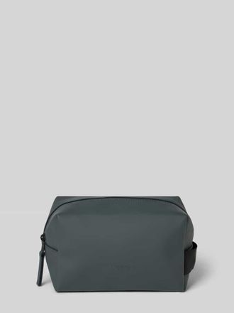 Rains Kulturtasche mit Label-Pr&auml;gung in Anthrazit, Gr&ouml;&szlig;e 1