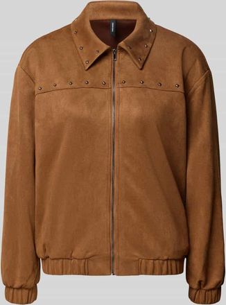 Vero Moda Regular Fit Bomberjacke mit Nieten Modell ANDREA in Camel, Gr&ouml;&szlig;e XL