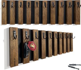OEM Perchero De Madera Lamele De 60 Cm, Marr&oacute;n