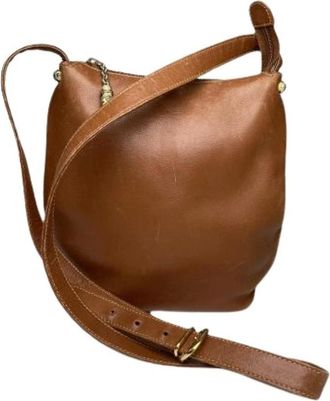 Gucci Pre-owned Cross Body Bags, female, Brown, Size: ONE SIZE Pre-owned Leather Cross Body Bag
