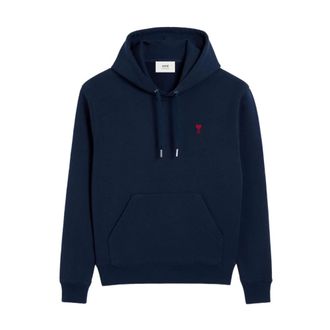 Ami Hoodies, male, Blue, Size: 2XL Ami de Coeur Hoodie