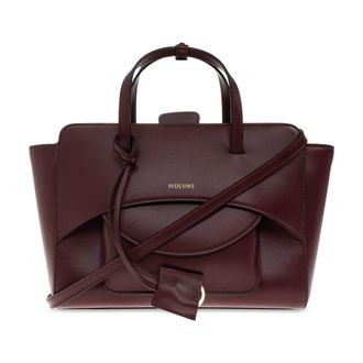Hidesins Tassen, Dames, Rood, ONE Size, Leer, Flap Medium Bag