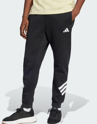 adidas Future Icons - Pantaloni neri con 3 strisce-Nero