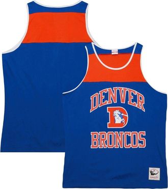 Mitchell & Ness Mens Mitchell & Ness Royal/Orange Denver Broncos Gridiron Classics Heritage Colorblock Tank Top at Nordstrom, Size Medium