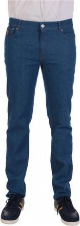 Trussardi 370 Close Slim Tapered Jeans - Heren - Slim Fit Jeans - Blauw - W32 - Katoen - Jeans
